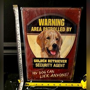 🌅3/$20 Retro Metal Sign - 8” x 12” Tin Sign - Vintage Look - Golden Retriever
